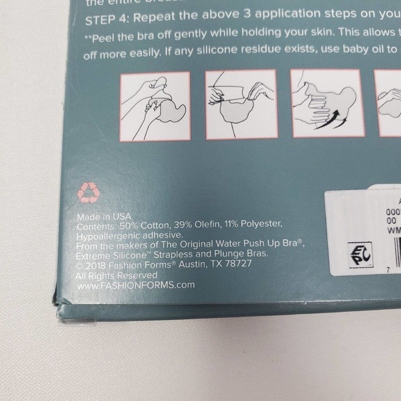 NEW Lingerie Solutions Adhesive Body Bra Backless Strapless Nude Cup Size C - Picture 5 of 7